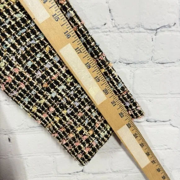 Sag Harbor Tweed Blazer Women Size 14 Petite Windowpane Front Slip Pockets Lined - Picture 7 of 9